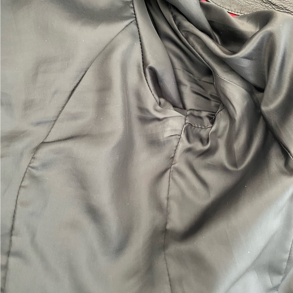 Anne Klein black leather moto jacket Size medium - Picture 8 of 10